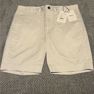 Theory Men's Light Gray Flat Front Shorts